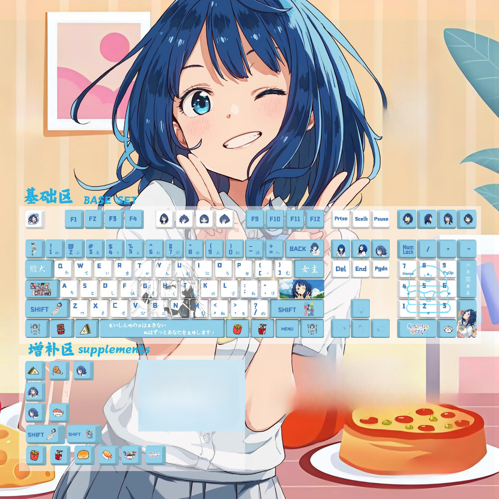 Yanami Anna Keycap Cherry Profile 108+ Keys PBT Dye Sublimation ...