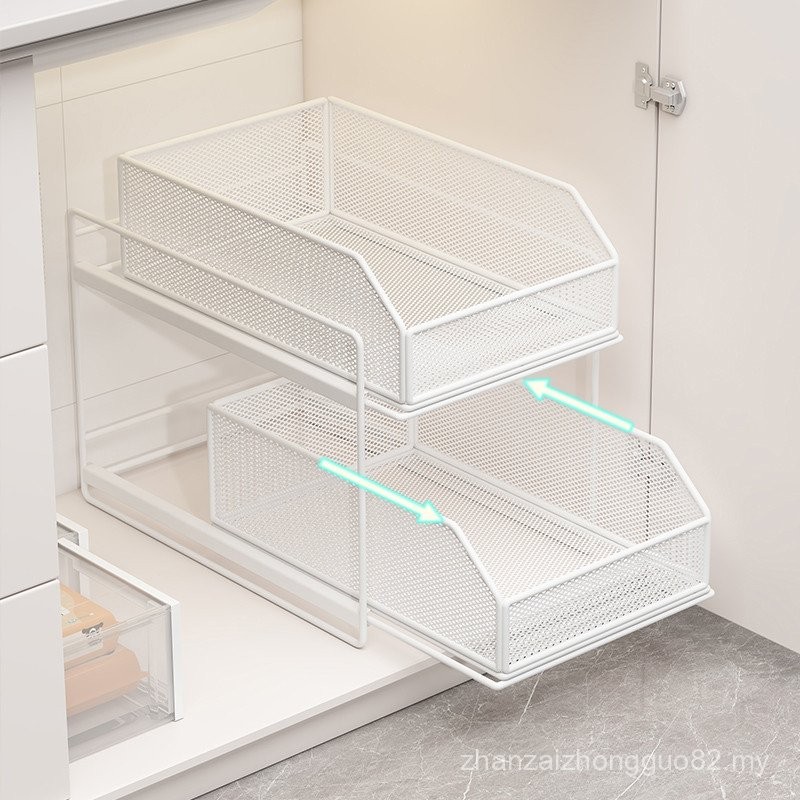 Toilet Bathroom Sewer Sink Pull-out Rack Layered Rack Various Storage ...