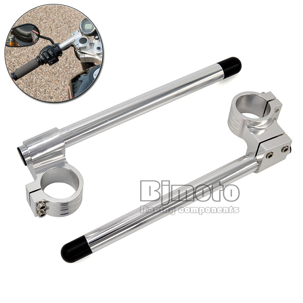 Kit Clip Rehausseur Guidon Moto Réglable 31 à 54mm - Pince Stabilisateur 7/8" Aluminium T6061