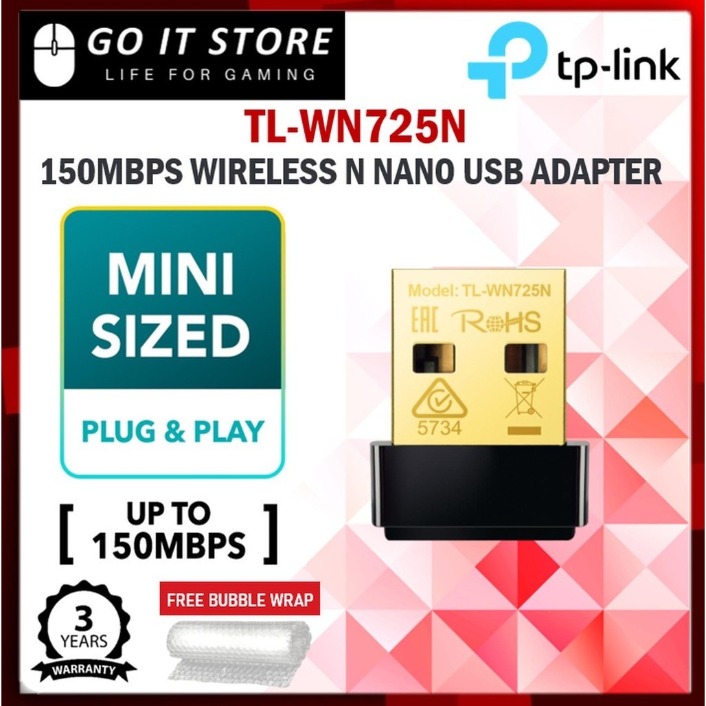 TP-LINK USB Adapter TL-WN725N / TL-WN727N 150Mbps Wireless Wifi Nano ...