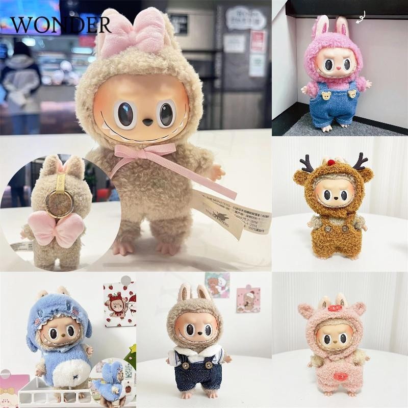 15cm Pendant Labubu Doll Clothes Fashion Dress Headgear Stuffed ...