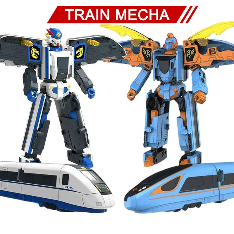 Train Superman Transformers combined combat mecha children's high-speed ...