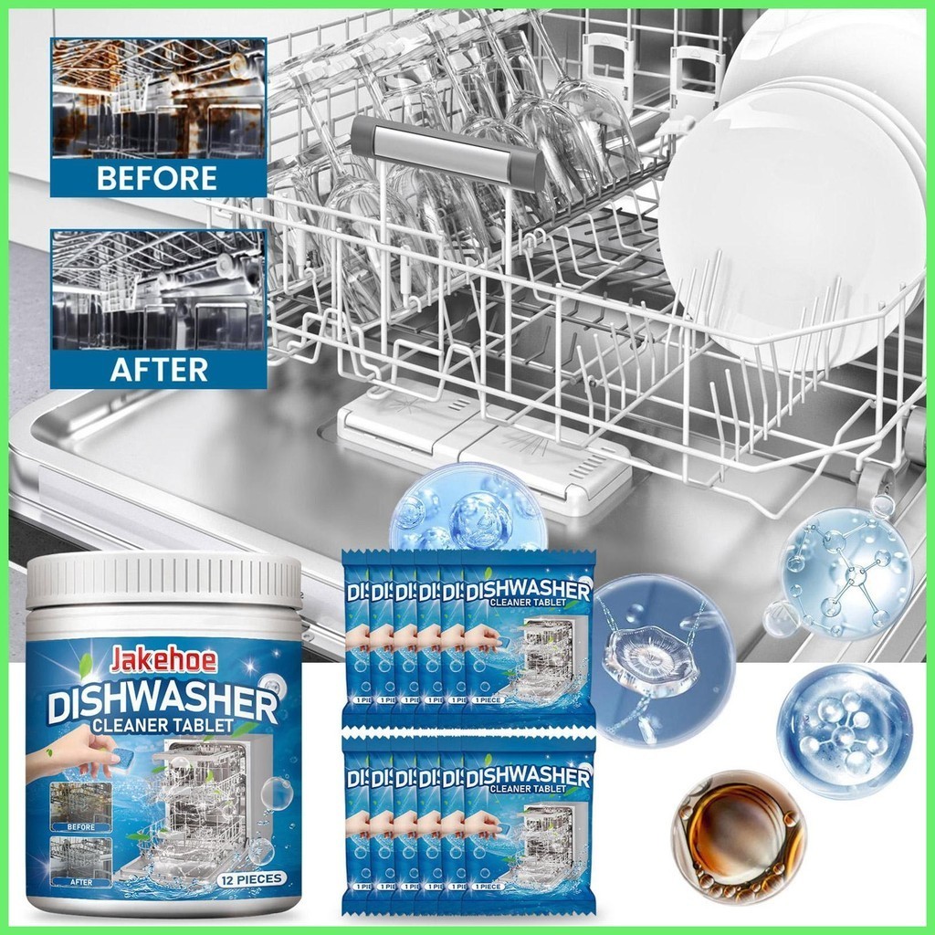Dishwasher Deodorizer Tablets 12Pcs Deep Clean Descaler Pods Limescale