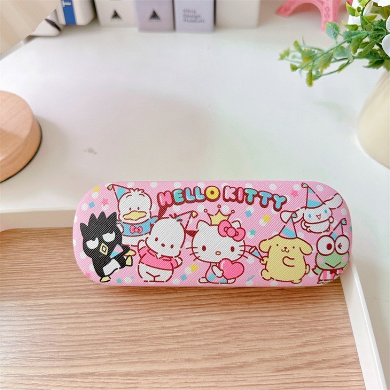 Sanrio Hello Kitty Cinnamoroll Kuromi Melody Glasses Case Kawaii Cute ...