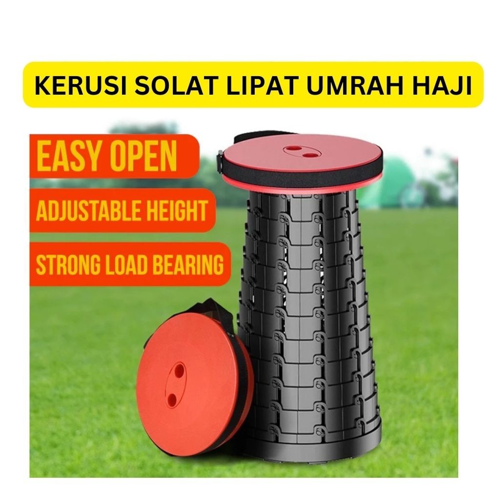 Kerusi Solat Travel Haji & Umrah – Boleh Lipat & Laras | Portable ...