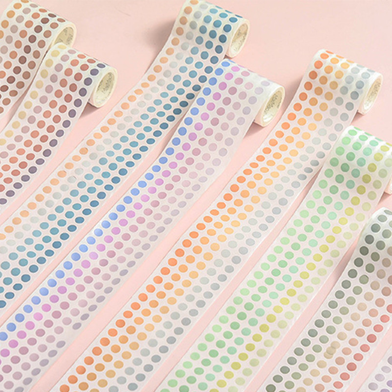 6 Rollen Morandi Dots Washi Tape Dot Stickers Circle Labels Für DIY Dekorative Tagebuch Planer Scrapbooking Fotoalben 87496847