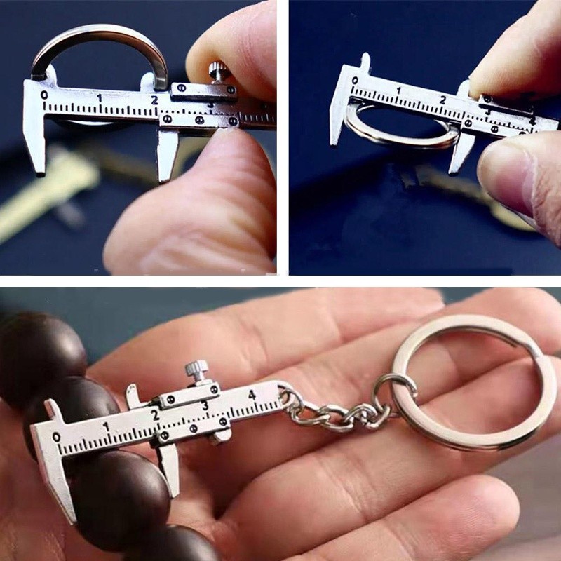 Mini Vernier Caliper Keychain Portable Rulers Calipers Keychain 0-40mm ...