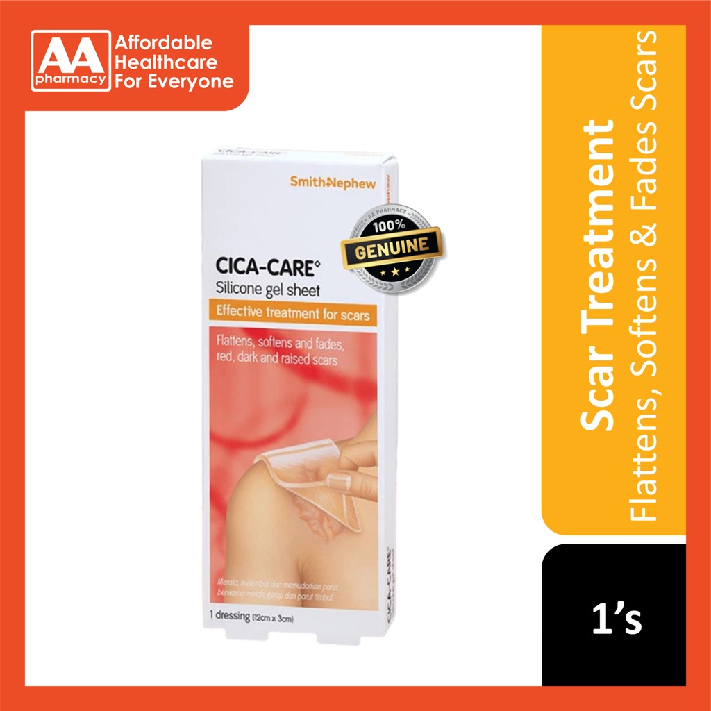 Smith and Nephew Cica-Care Silicone Gel Sheet 12cmx3cm 1's | Shopee ...