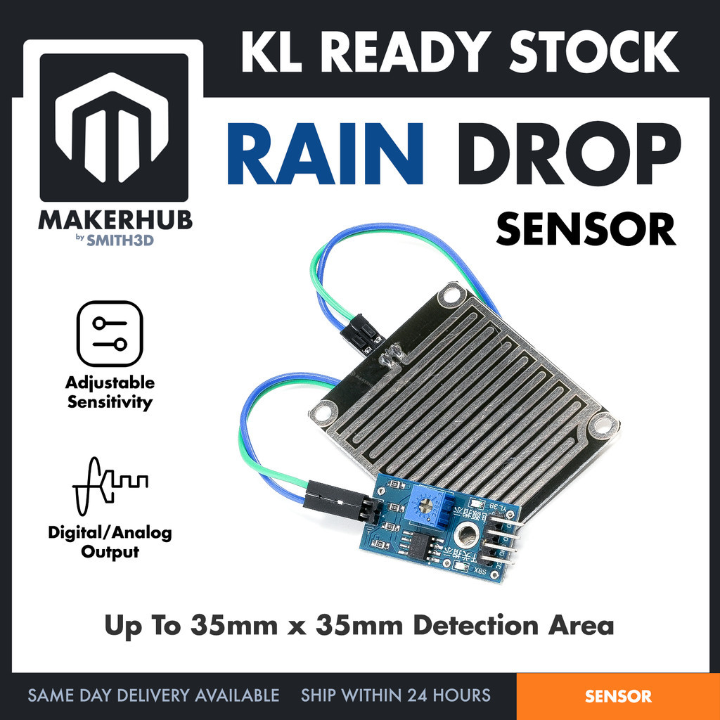Raindrops Sensor Water Droplets Sensor Module High Sensitivity For ...