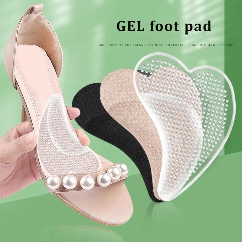 Silicone High Heels Sandals Forefoot Pad GEL Heart Shaped Arch Support Flat High Arch Foot Pads Foot Care Half Insoles for Women Shopee Malaysia