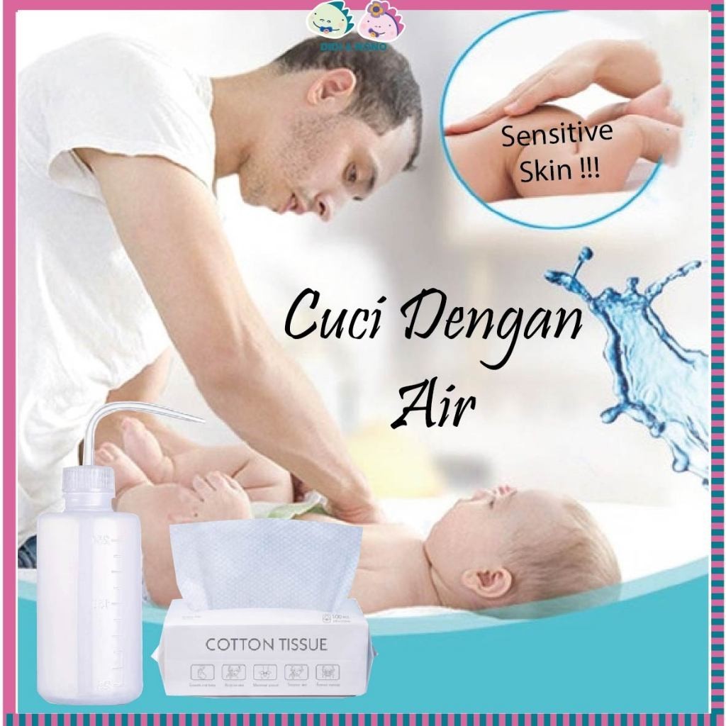 Tisu /bottle Baby Nappy Rash Cotton Tissue Wet Dry Squeeze Bottle ...
