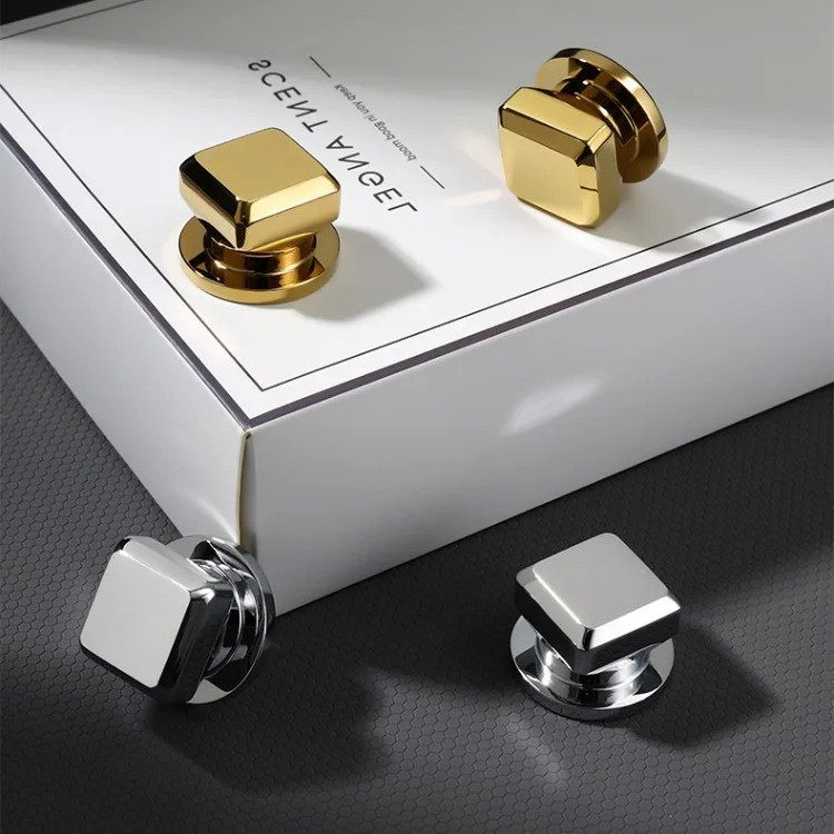 Circular with Base Art Deco Style Knobs Mirror Gold Drawer