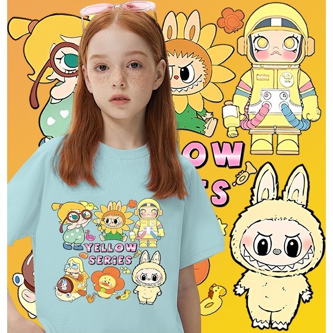 2024 Comfortable Labubu & Labu Boo Children's T-Shirt - Pop Mart ...