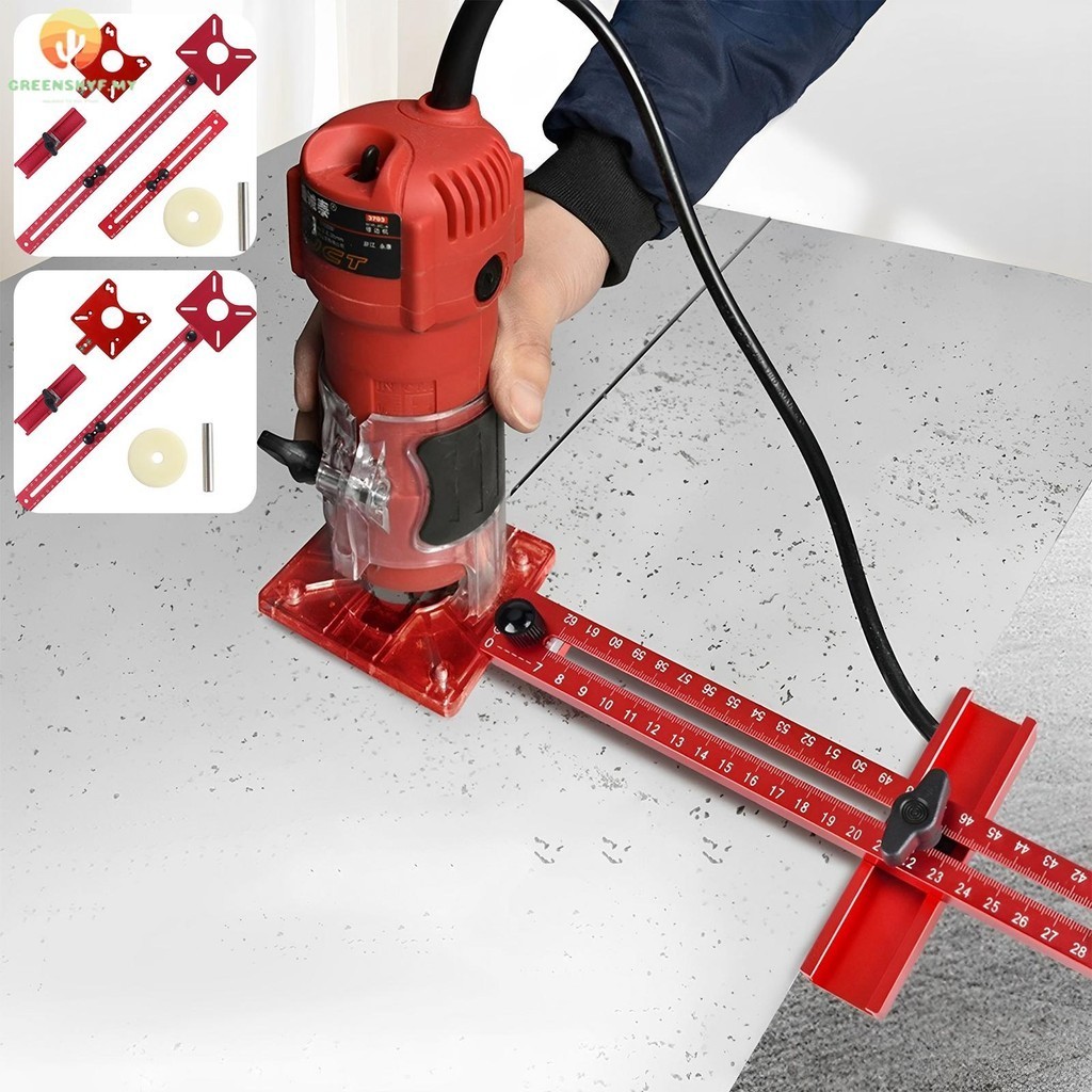 Router Milling Groove Bracket Aluminum Alloy Router Circle Cutter Jig ...