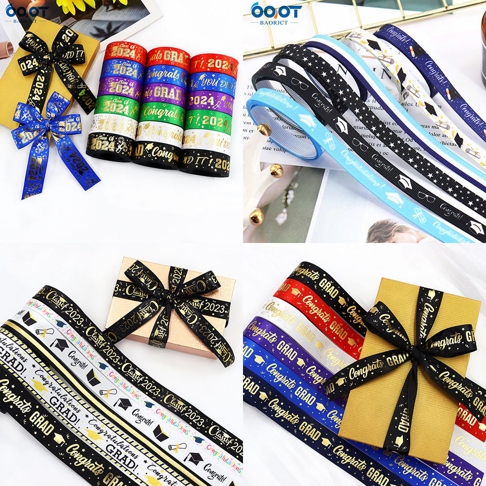 1 Meter 1cm-2.5cm width Ribbon Graduation Class Ribbon For Gift Packing ...