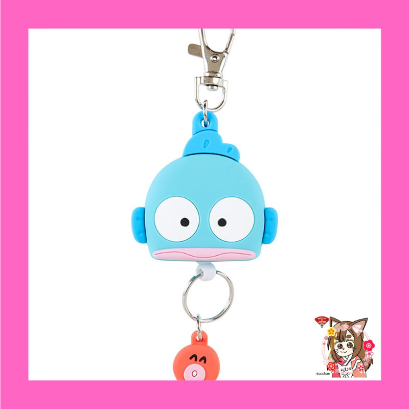 [Direct from japan]Sanrio Face-shaped Reel Keychain Hangyodon Key ...
