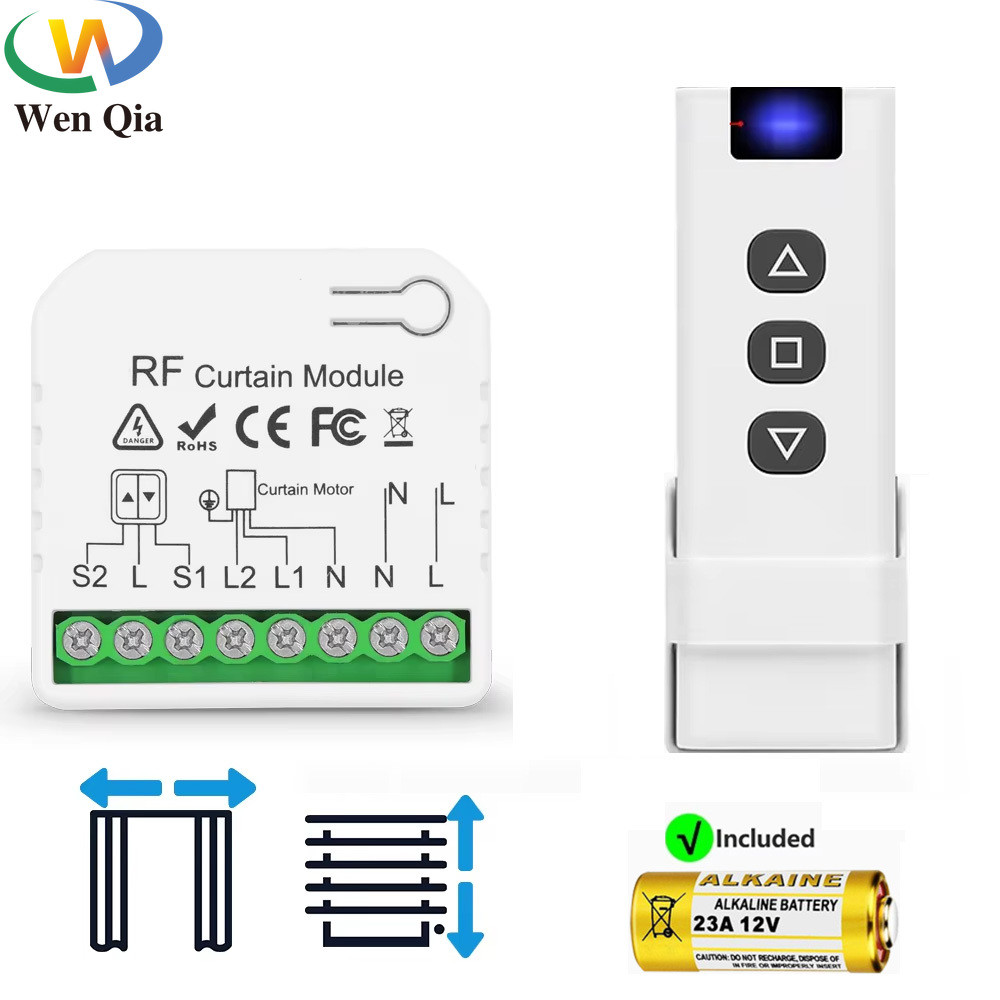 RF433Mhz Wireless Roller Shutter Motor Blind Switch Remote Control for ...