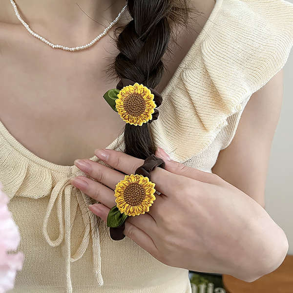 hair rope getah rambut Knock to Knock Kui Sunflower Hair Rope Mori ...
