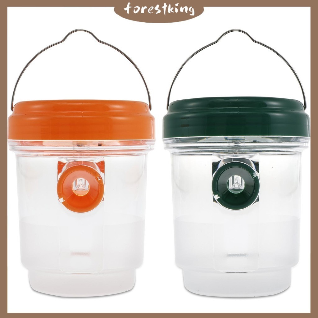 2Pcs Solar Wasp Traps Outdoor Hanging Bee Trap with Light Waterproof