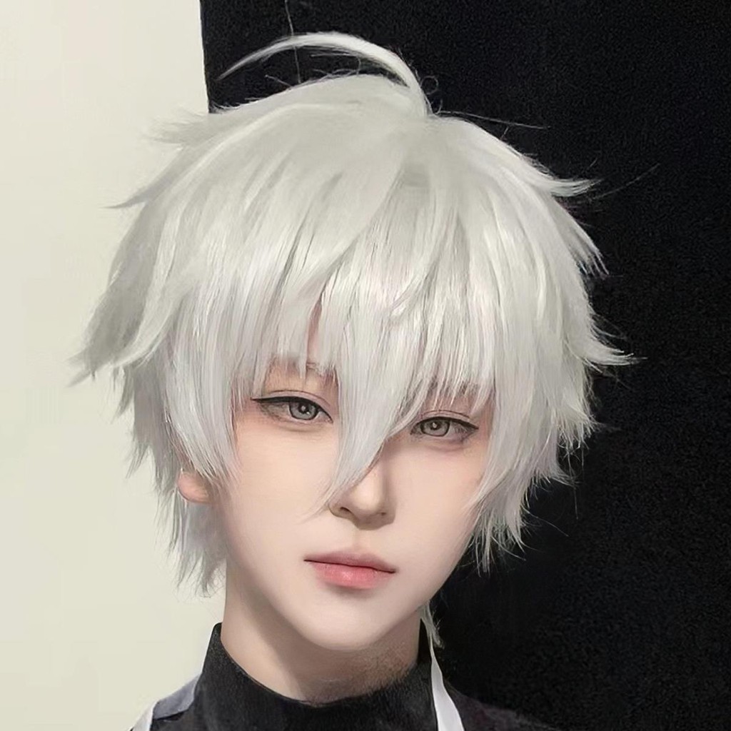 Cos White Hair Fake Mao Seishiro Nagi Imitation Makeup Daze Hair Short ...