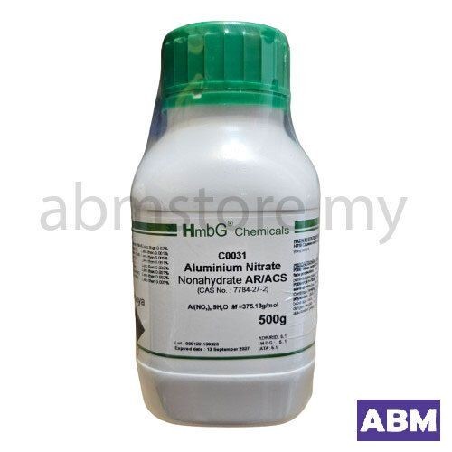 Aluminium Nitrate Nonahydrate 9h2o Ar Hmbg 500g Cas No 7784 27 2