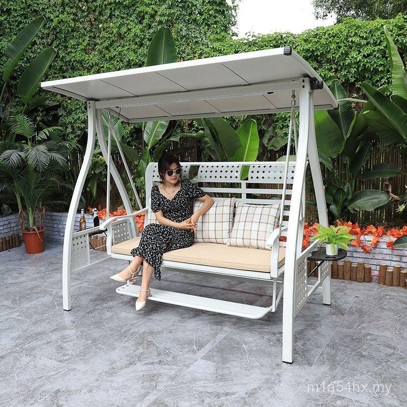 Outdoor Outdoor Swing Terrace Garden Swing Chair Rocking Chair Iron ...