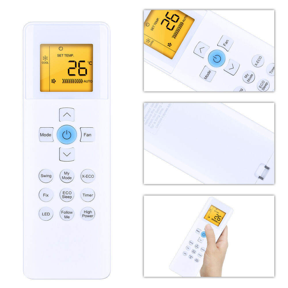 thumbnail image 2 of Replacement Remote Control For Midea AC – Models RG57A4-BGEF & RG57E1/BGEU1 (with Backlight) 2 of 4