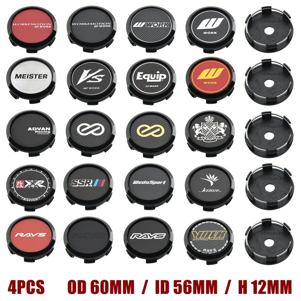 60mm Wheel Cover Caps Rim Cap RAYS WORK EQUIP ENKEI ADVAN SSR XXR ...