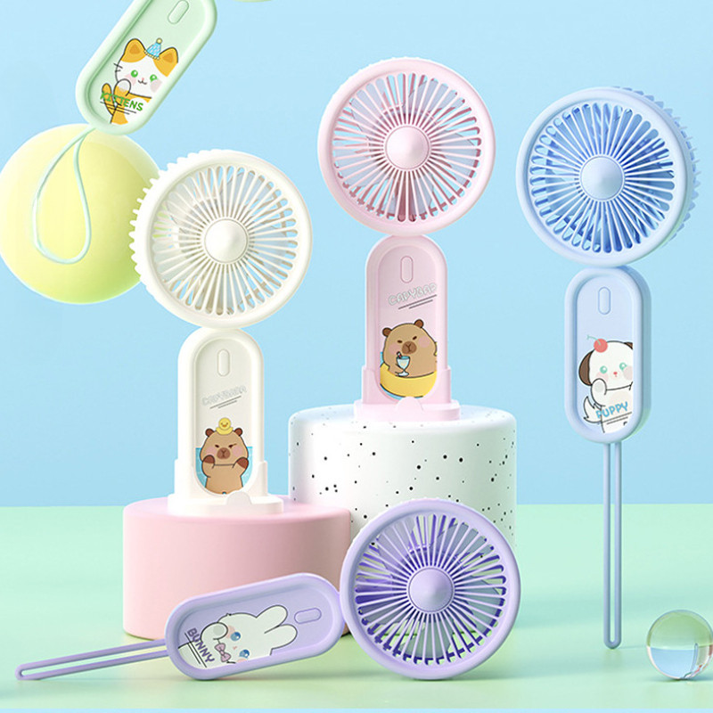 Cartoon Capibara Handheld Fan Usb Charging Portable Fan Cute Animals ...