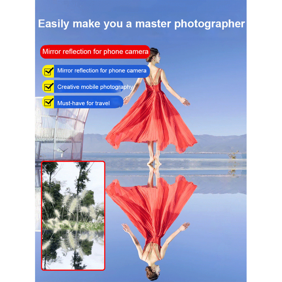 【Make you a master photographer】 Mirror reflection for phone camera ...