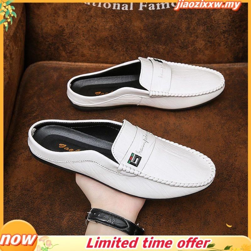 Peas shoes men s 2021 new summer lazy one-foot fashion half-support ...