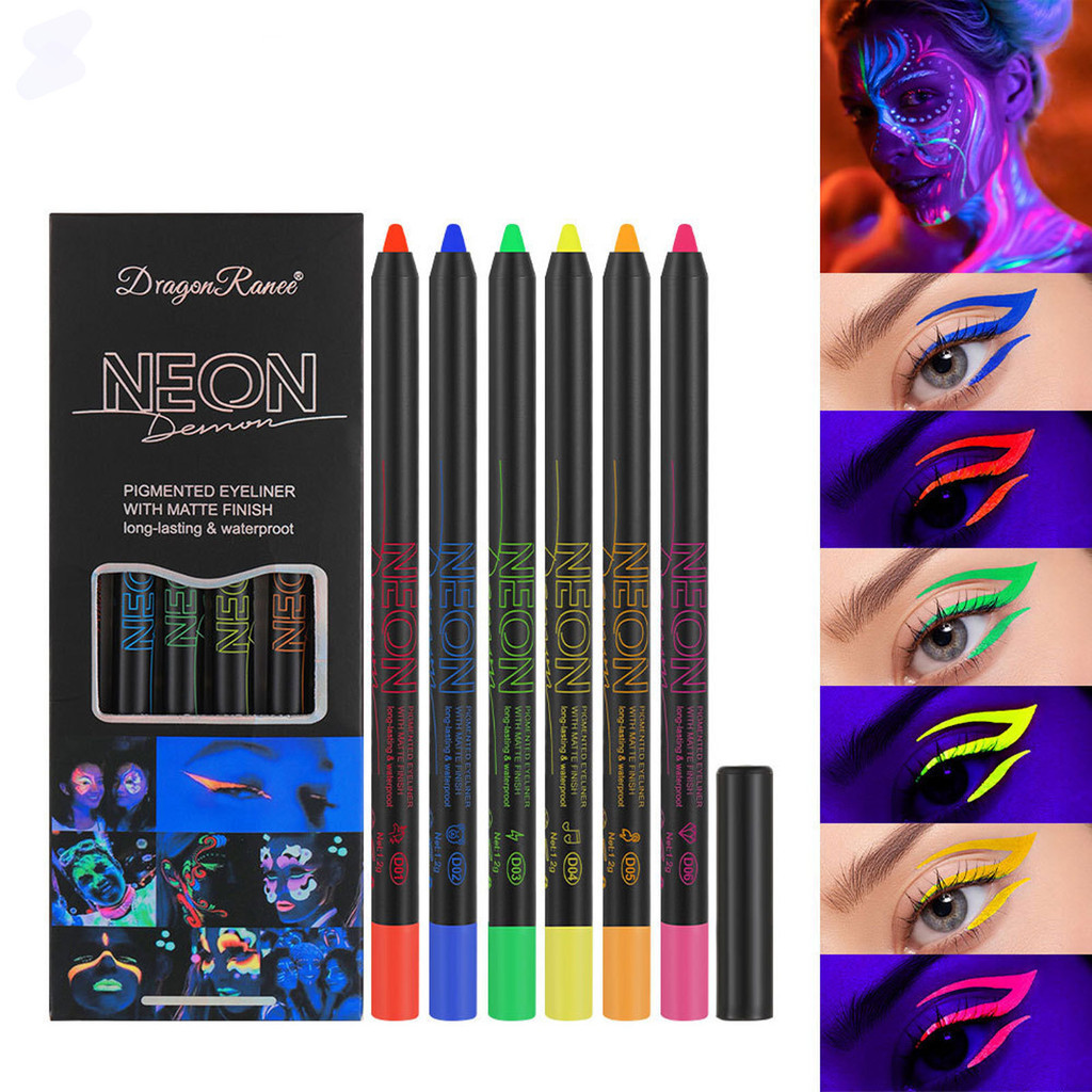 Dj Fluorescence Blue Eyeliner Gel Waterproof Luminous Uv Light Neon 