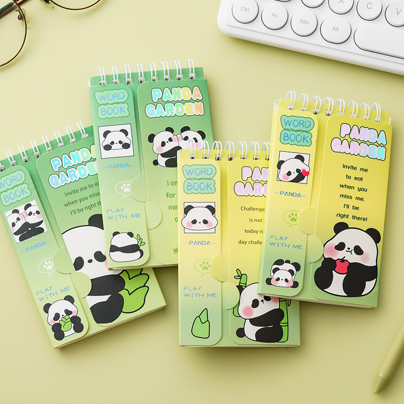 80 Sheets Cartoon Panda Series Planner Notebook Student Portable Coil ...