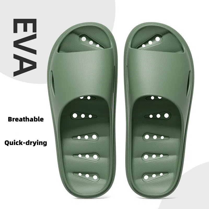 MH】Quick-drying Anti-Slip Slippers EVA Leakage Design Bathroom