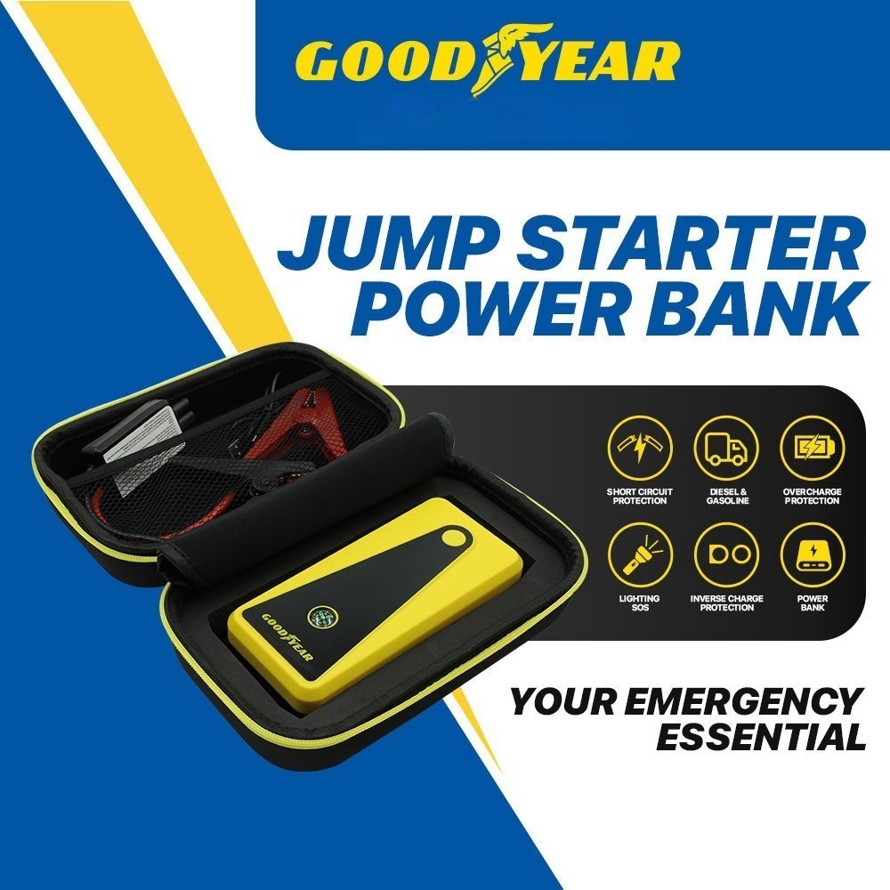 Goodyear GY-2626 Portable JumpStart Power bank with LED Screen for Car ...