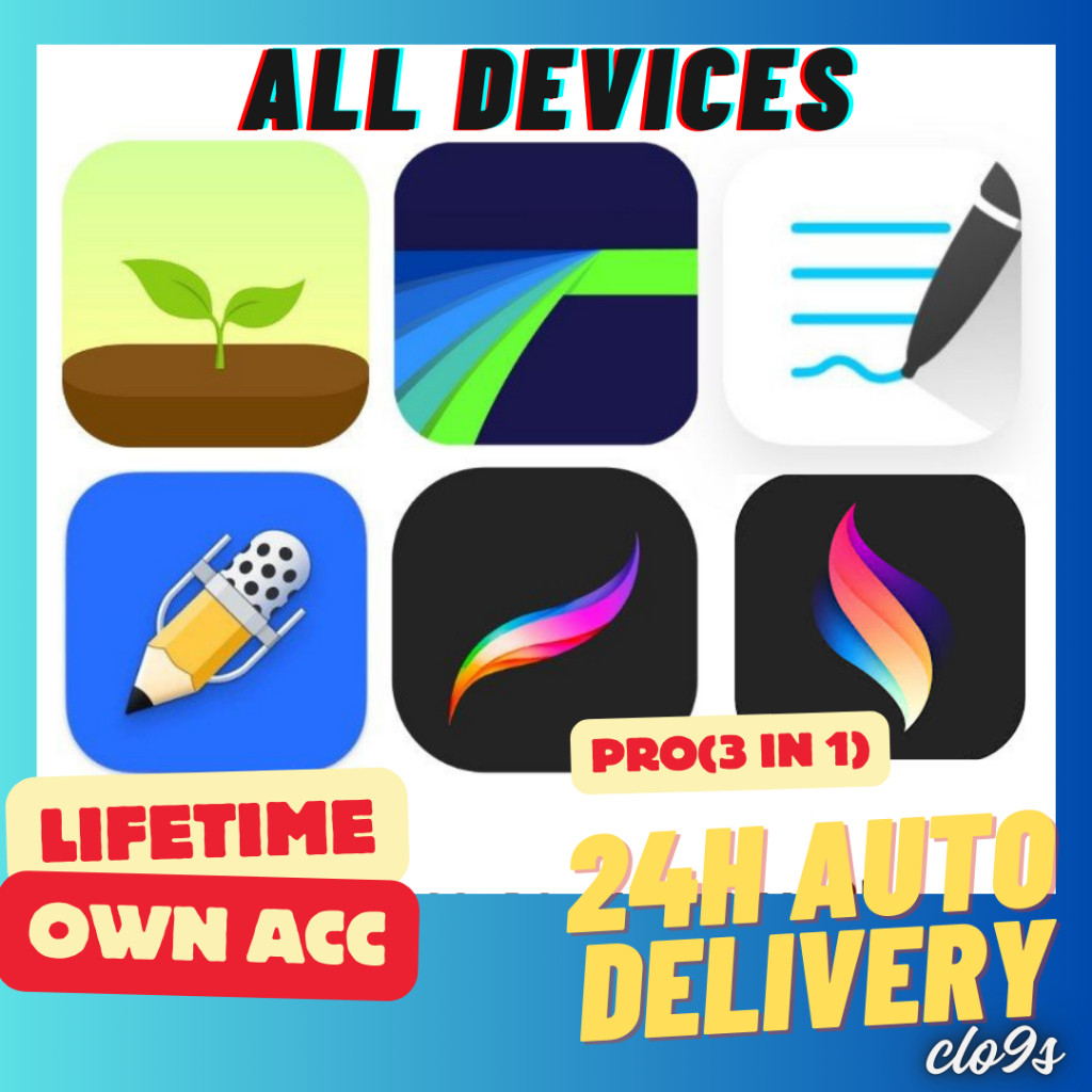 GoodNotes 6 Notability Procreate Lumafusion Dazzcam Forest CanvaPro PC