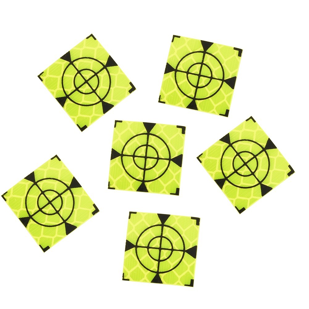 RANRAO 100PCS 20/30/40/50/60mm Stazione Totale Riflettore Riflettore Argento Riflettore Riflettente Target Nastro Riflettente Ampiamente Usato In Enginee