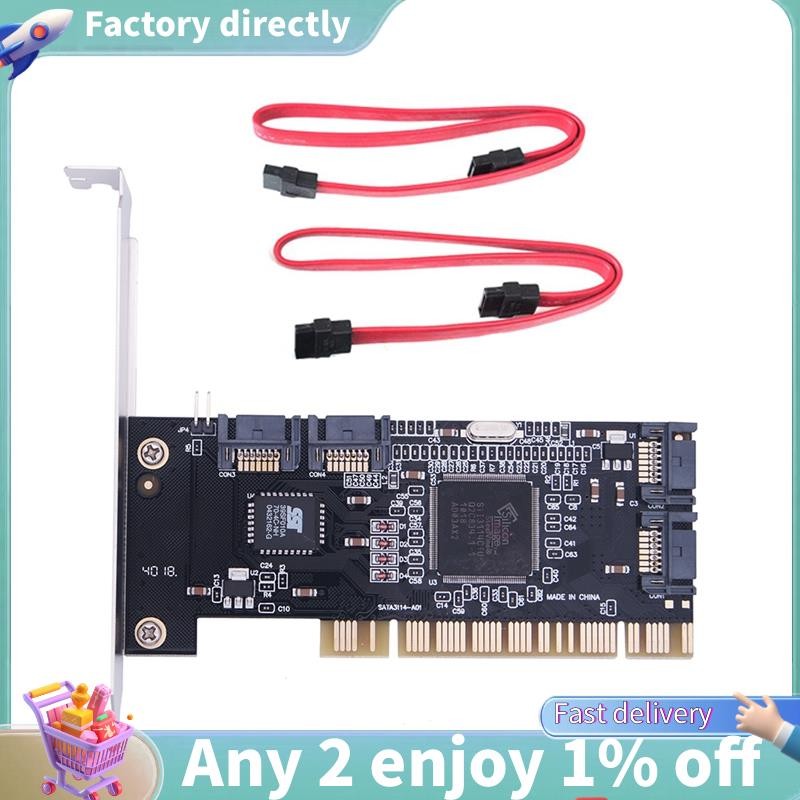 ApplianPar 4-Port SATA RAID Controller Card - PCI To SATA Adapter For Desktop PC HDD/SSD