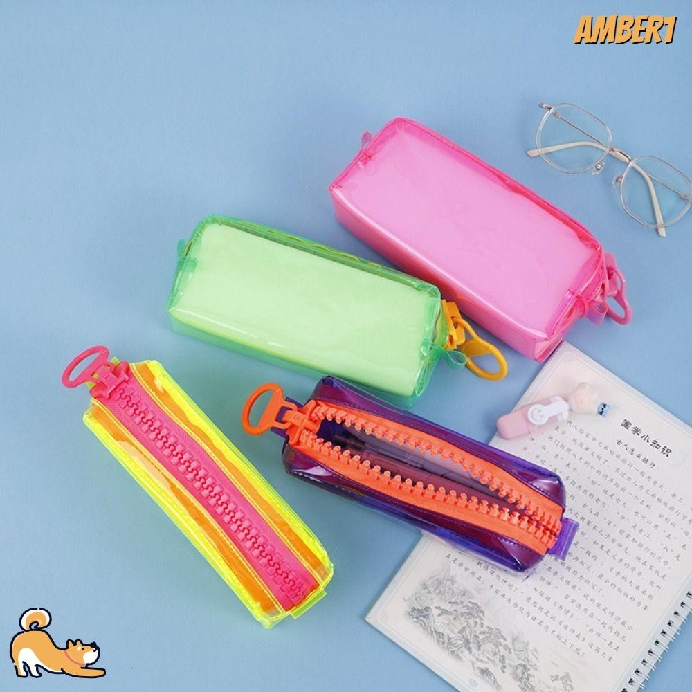 AMBER1 Pencil , PVC Large Capacity Waterproof Storage Bag, Pen Bag ...