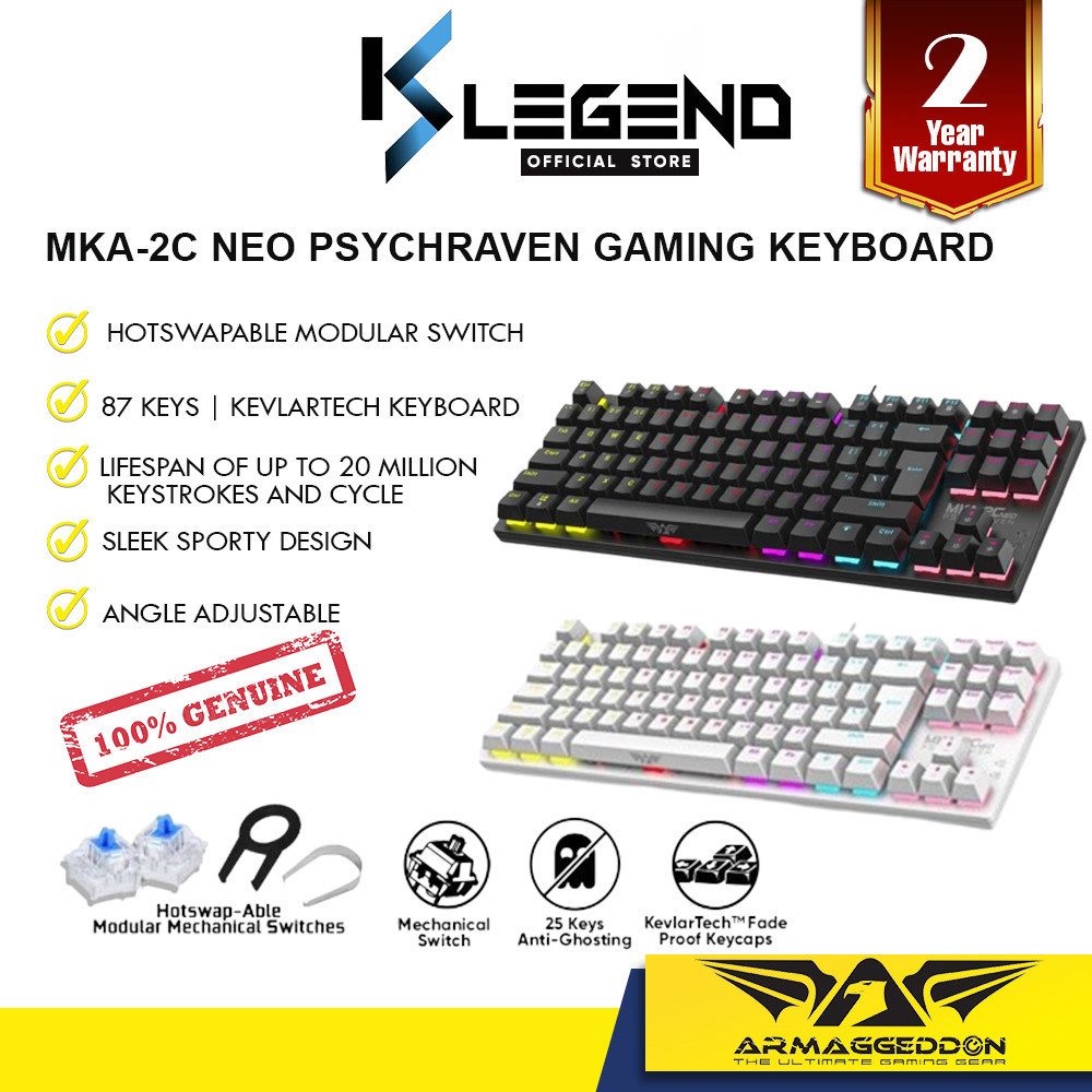 Armaggeddon MKA-2C NEO Psychraven Gaming Keyboard | 2022 | 87 Keys ...