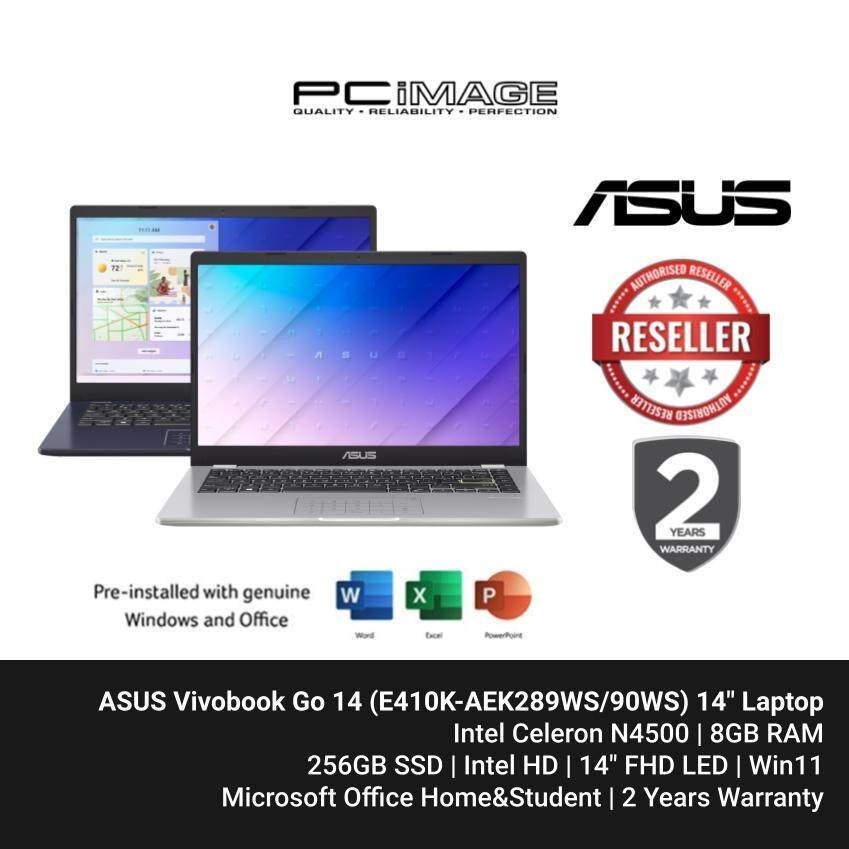 Asus Vivobook Go 14 E410k Aek289ws90ws N4500 8gb 256gb Intel 14 Hd Officehns Win11 7955