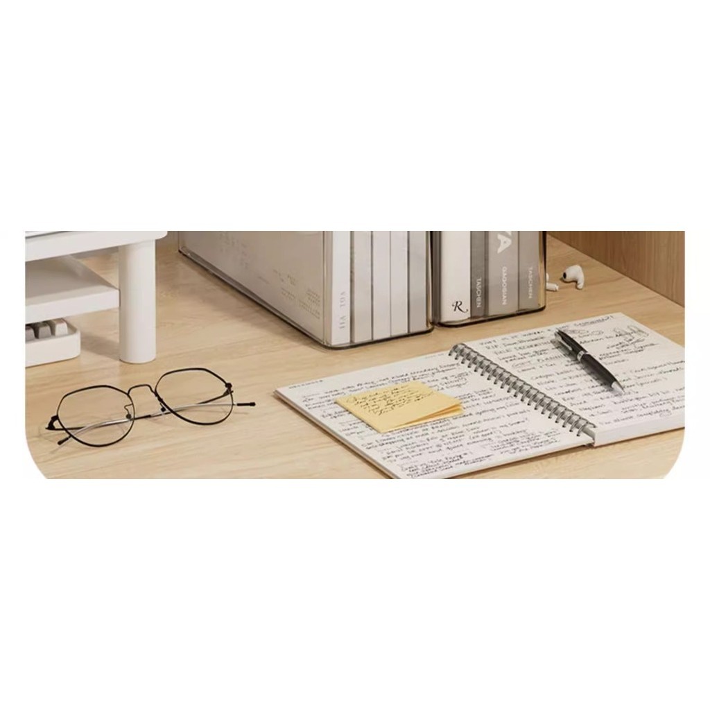 Transparent Desktop File Storage Rack Bookshelf Book Stand Table Shelf ...