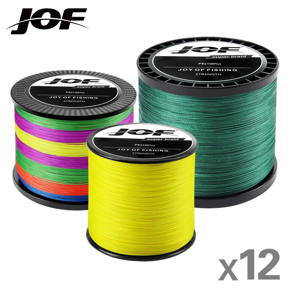 JOF 12/8 Strands 1000M 500M 300M100M X12 X8 Braided Fishing Line PE Sea ...