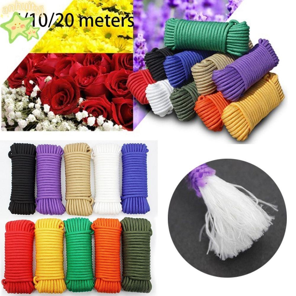 LANJ 5/10/20meters Paracords 550 Rope 10 Colors Hiking Camping ...