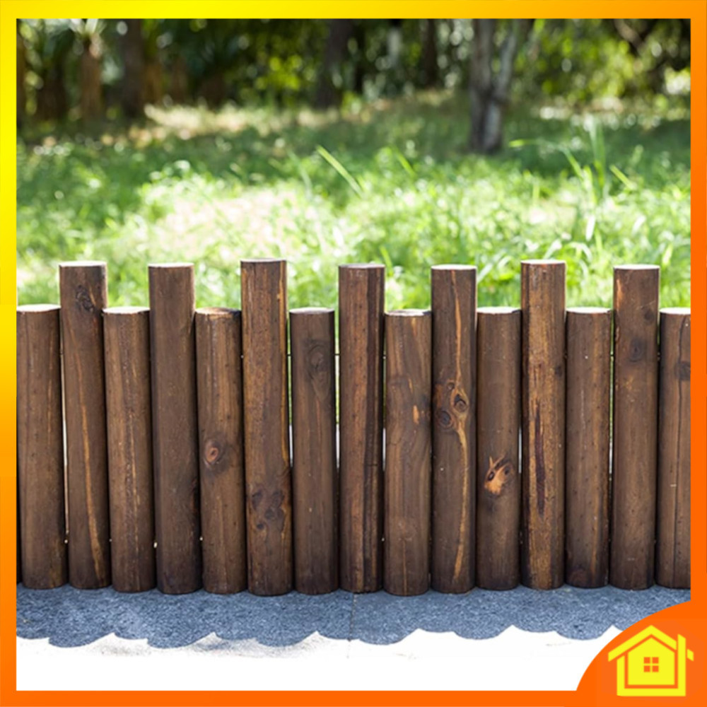 Wood Fence Wooden Pile Garden Decoration Edging Border Patio Picket