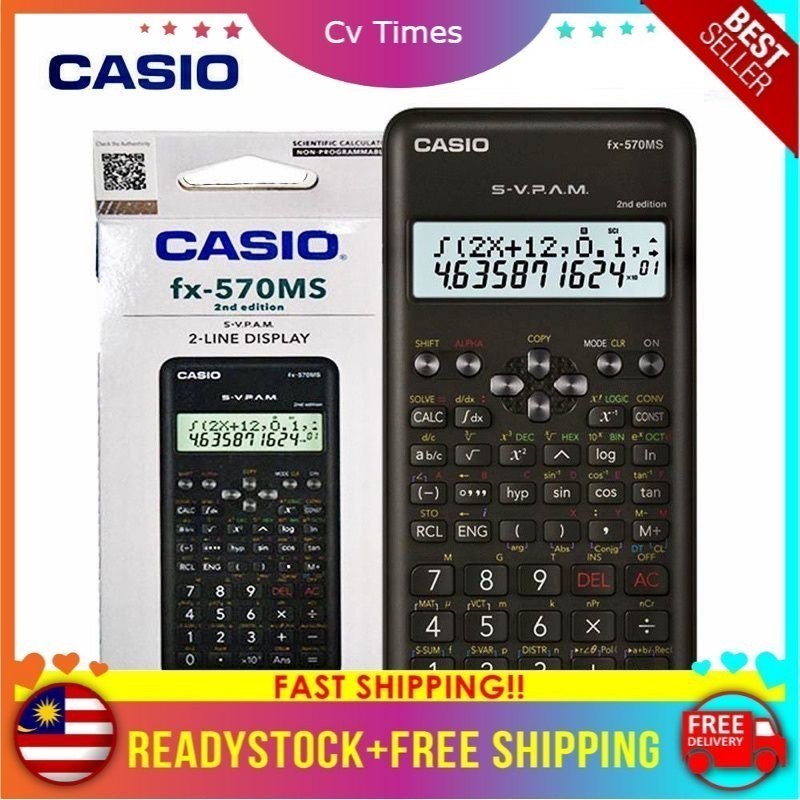 Casio Scientific Calculator FX-570ms 2nd Edition (1 Year Warranty ...