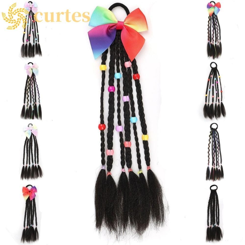 CURTES Synthetic Beads Wigs, Box Braid Hair Extensions Wigs Beaded ...