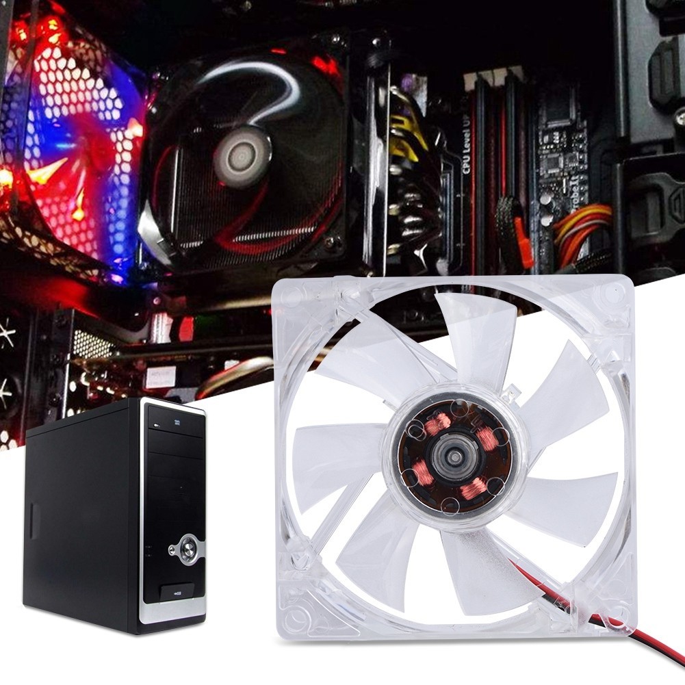Maib LED Cooling Fan for Computer Case Light 12V 4Pin Mute PC Cooler ...
