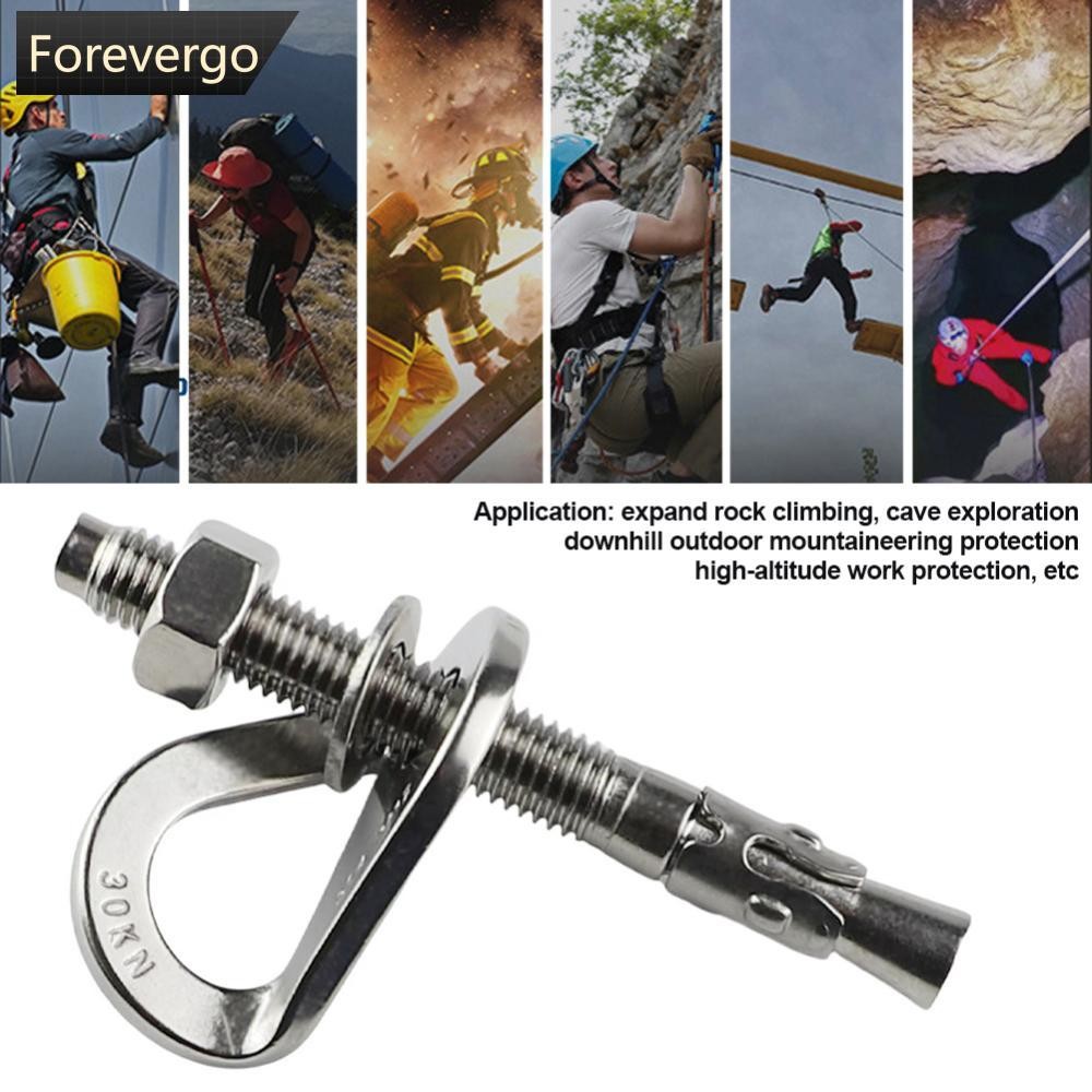 FOREVERGO 304 Stainless Steel Rock Climb Anchor Point 25 30 35KN Piton ...