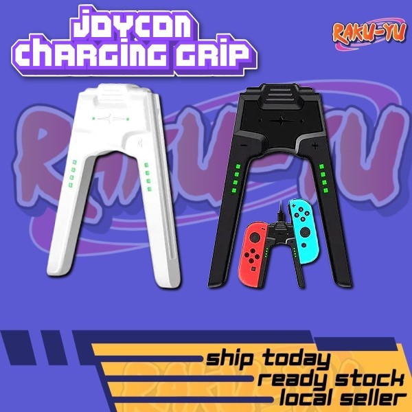 Nintendo Switch OLED V1/V2 JoyCon Charging Grip V-shaped Handle Holder ...